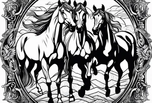 horses tattoo idea