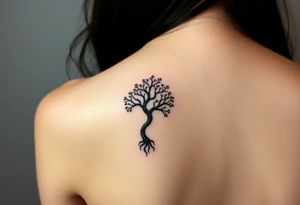 Small spiral tree for forearm tattoo idea