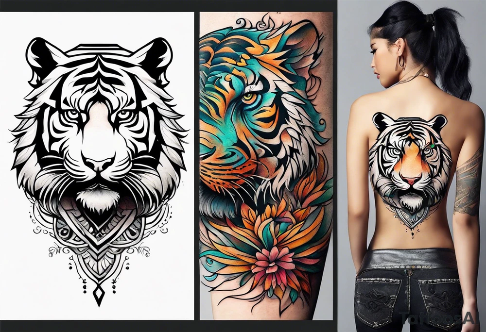 Tiger Head tattoo idea