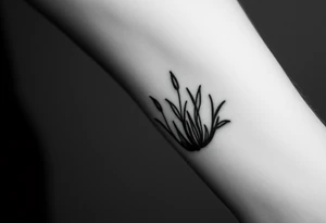 Grass growing from short to long like in a forest tattoo idea