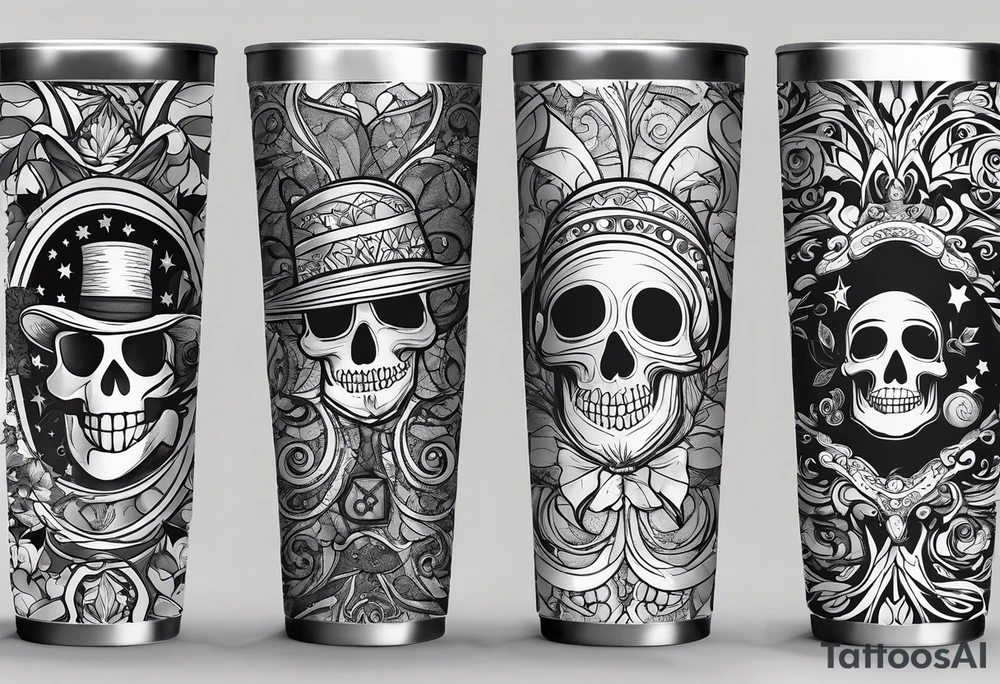 20 oz tumbler banner design, candy, minimalist, spellbound, voodoo, moon, stars, Halloween tattoo idea