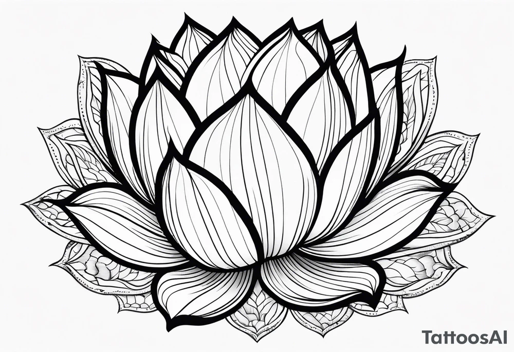 lotus flower with nothing surrounding it tattoo idea