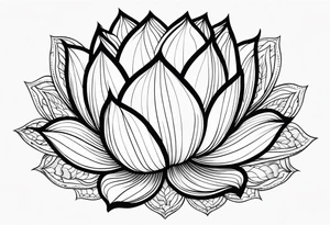 lotus flower with nothing surrounding it tattoo idea