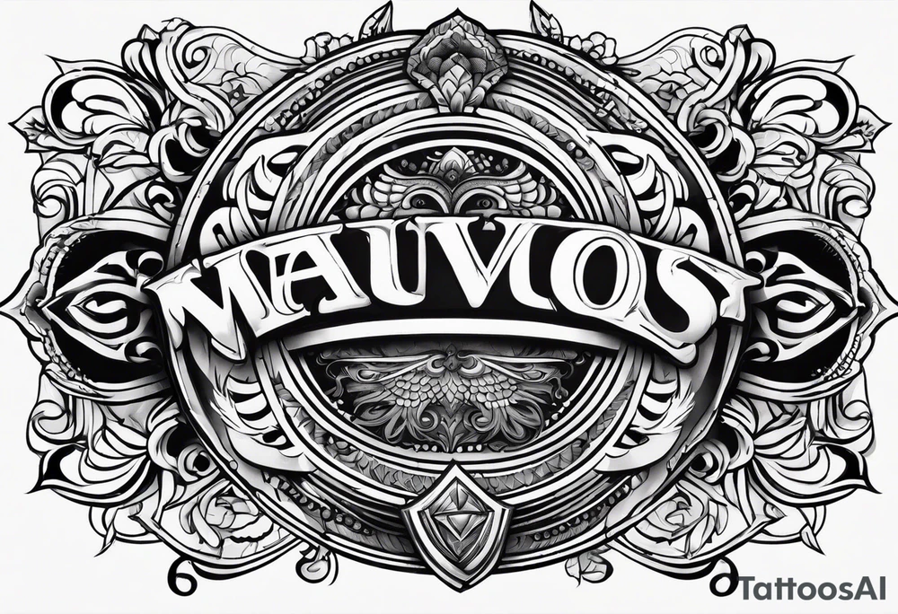 Banner traditional tattoo idea