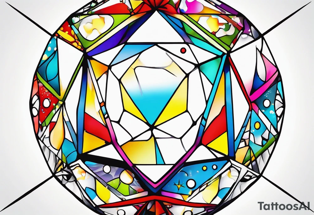 a twenty sided die tattoo idea
