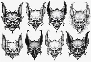 bat
hallucinating with liltlte demon face tattoo idea