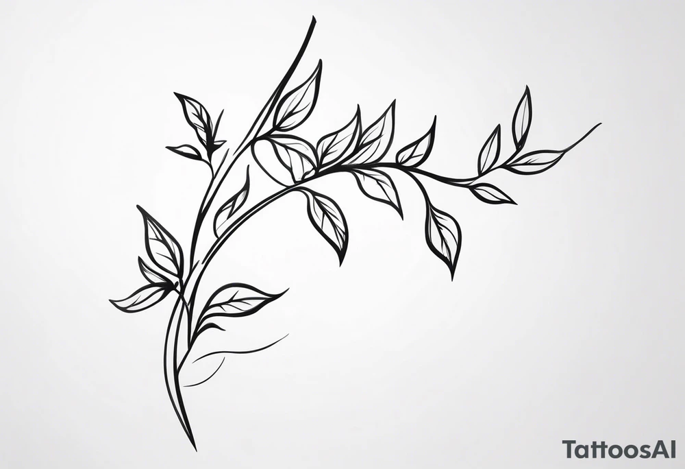 A vine stem wrapping around tattoo idea