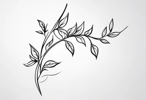 A vine stem wrapping around tattoo idea