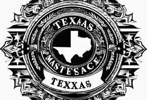 Texas logo with routes tattoo idea