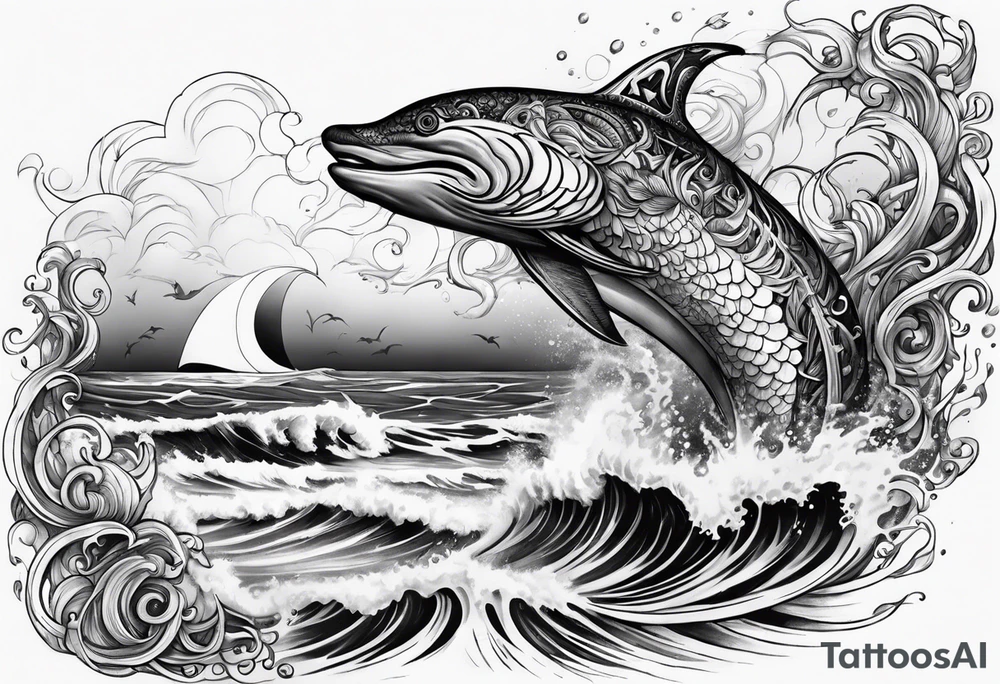 Sea mythical sneaks tattoo idea