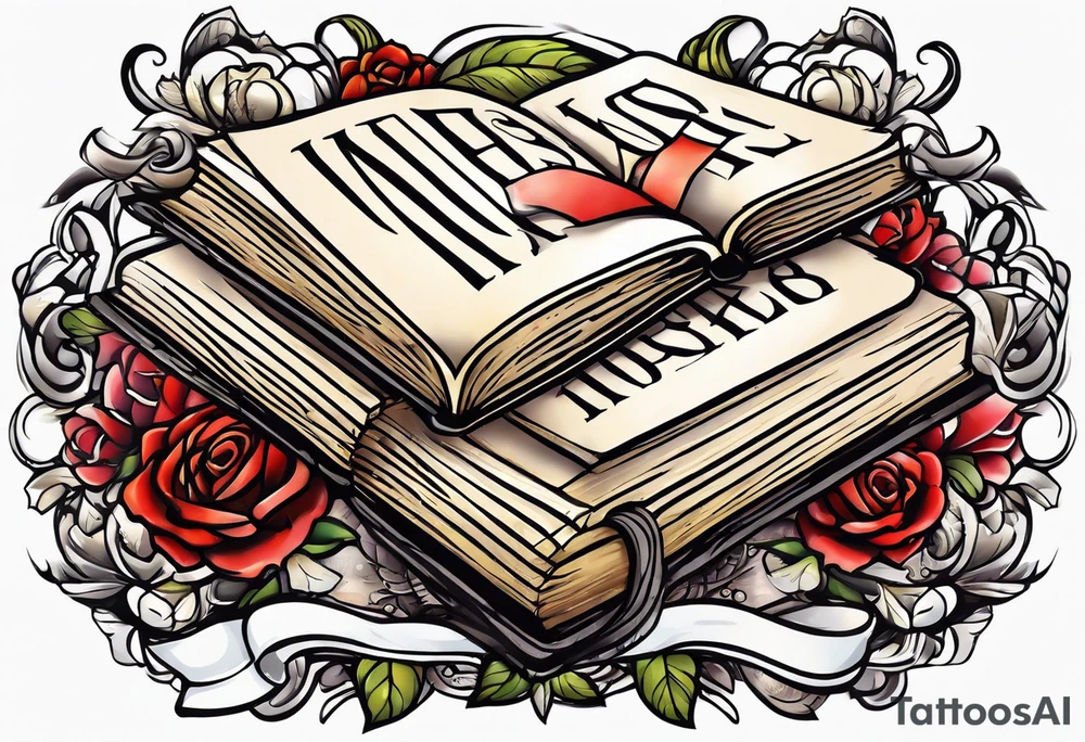 open book tattoo idea