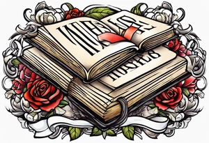 open book tattoo idea
