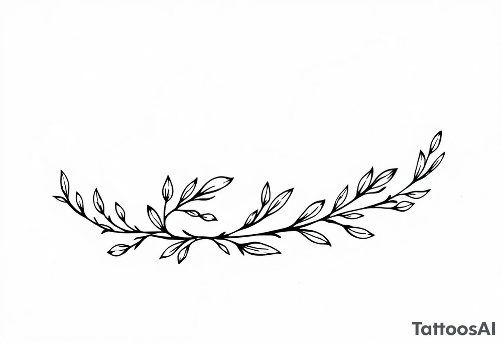 Olive branches for collarbone tattoo idea