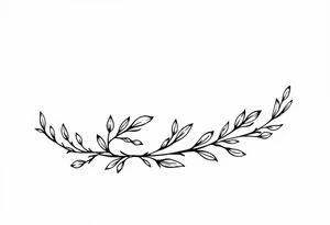 Olive branches for collarbone tattoo idea