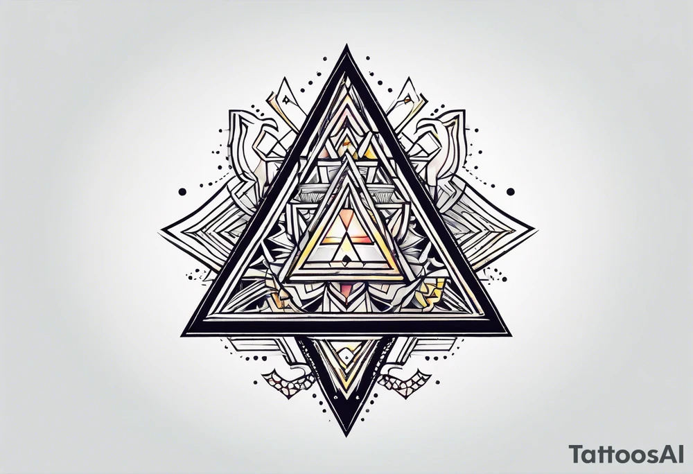 simple triangle tattoo idea
