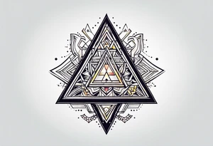 simple triangle tattoo idea