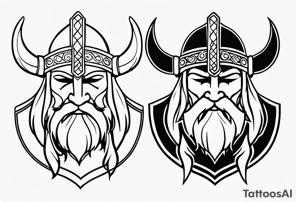 small minimalist viking tattoo idea