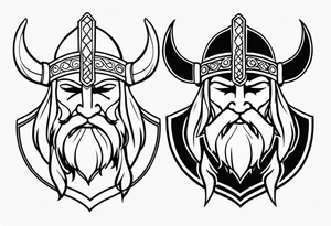 small minimalist viking tattoo idea
