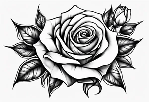 Rose with the name Torri in it tattoo idea