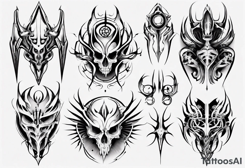 Symmetrical simple tattoo idea
