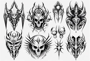 Symmetrical simple tattoo idea