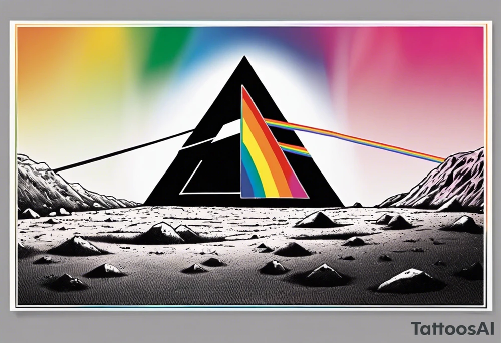 Pink Floyd album cover dark side of the moon. Gay pride tattoo idea