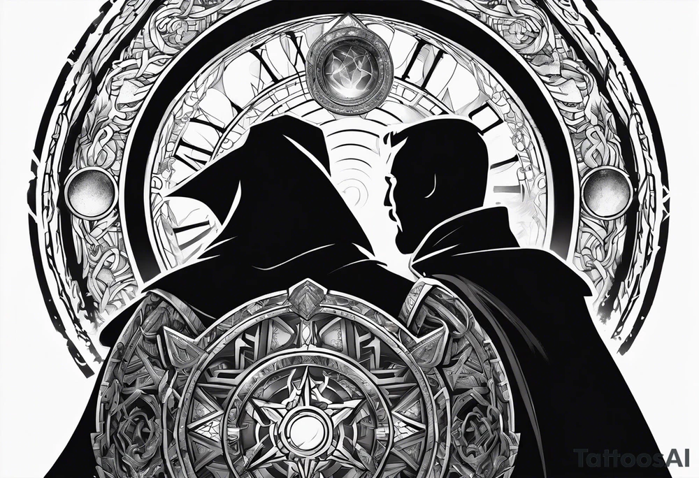 Dr. Strange and the time stone tattoo idea