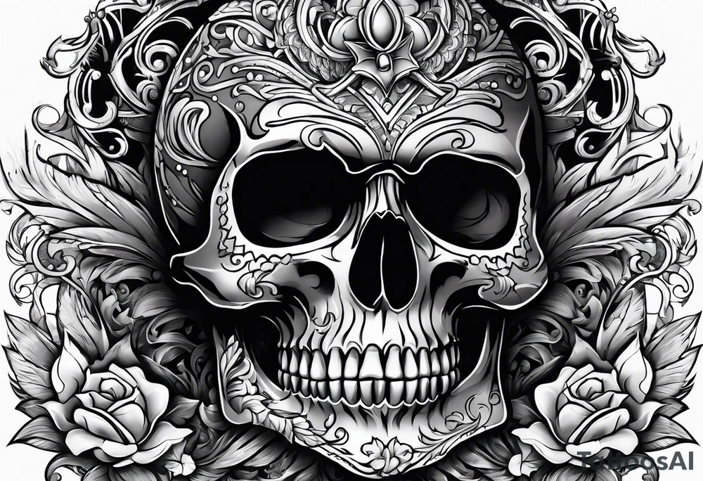Skull tattoo idea