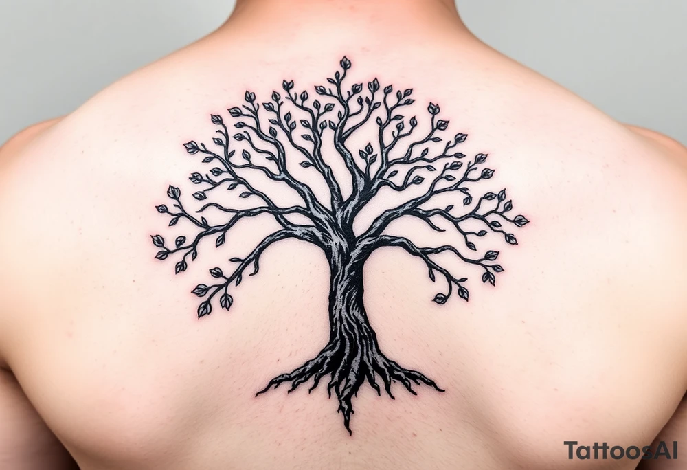 Tree of life in colour one half Jamaican colours and one half Irish colours hand tattoo tattoo idea