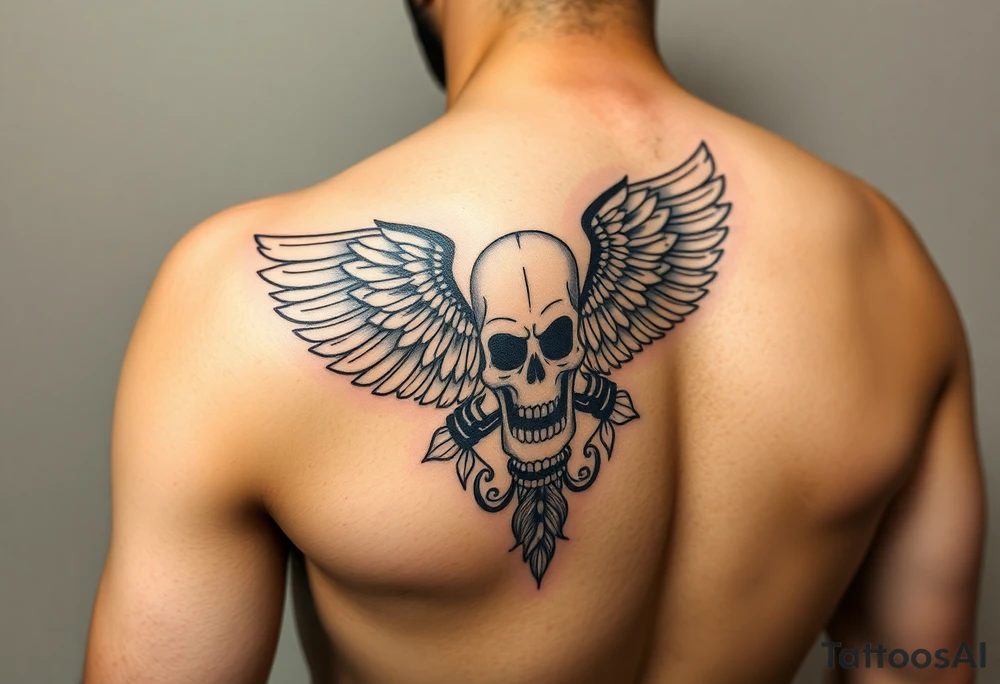 Create a mexican Aztec tattoo with life and death as the theme for the inner bicep. None of what your creating is what im looking for. No wings tattoo idea