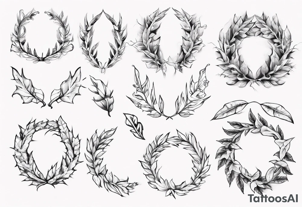 wreath leaves tattoo tattoo idea