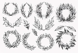 wreath leaves tattoo tattoo idea