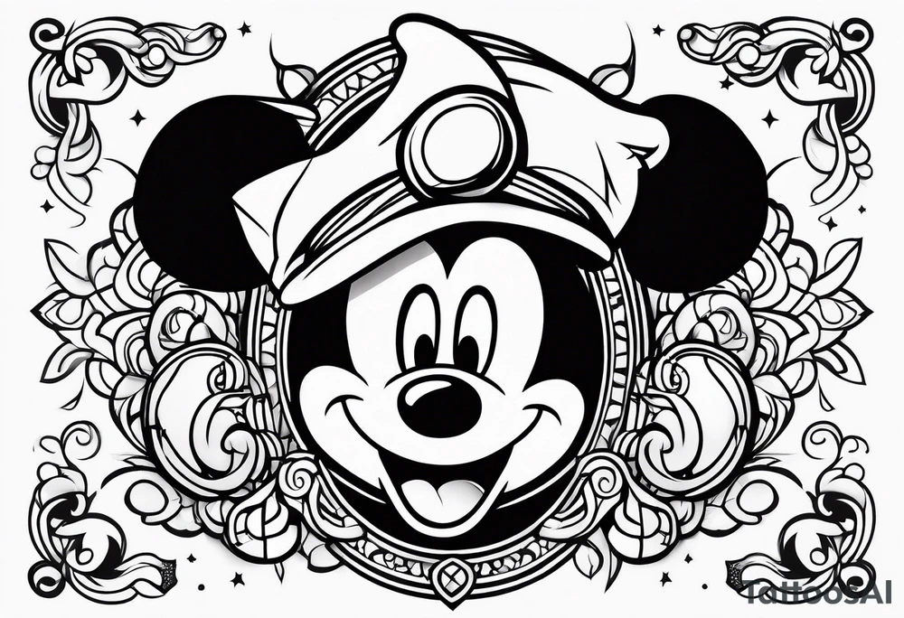 mickey mouse tattoo idea