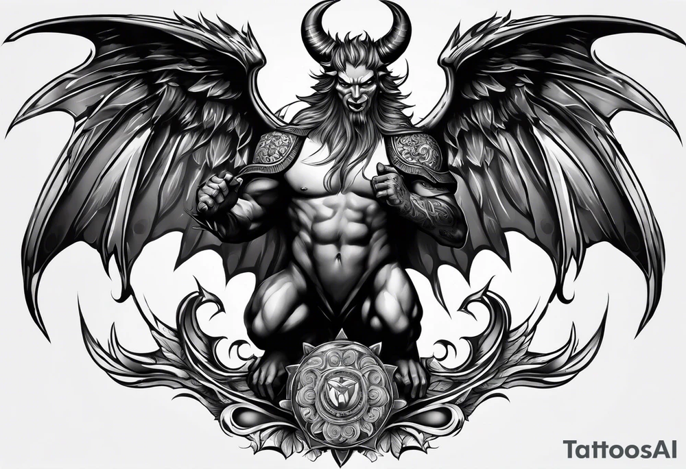 devil wing tattoo idea