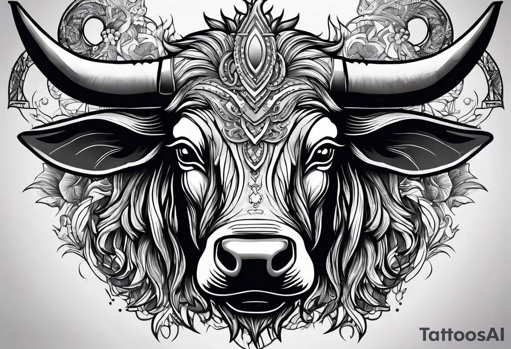 Nvidia geforce claw morphing into an aggressive bull tattoo idea