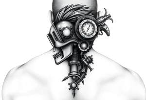 steam punk side of the head tattoo tattoo idea