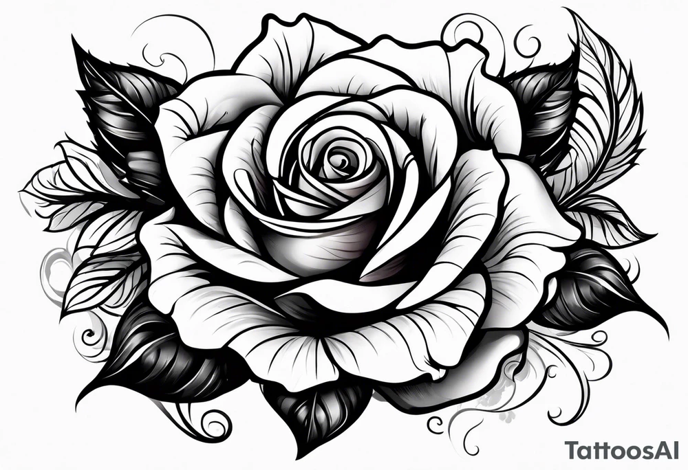Sexy rose tattoo idea