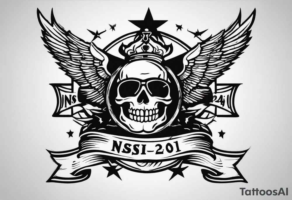 banner that says NSI CLASS 24020 tattoo idea