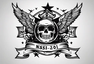 banner that says NSI CLASS 24020 tattoo idea