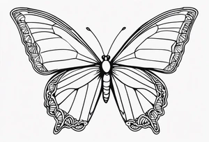 Uma borboleta delicada tattoo idea
