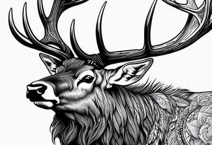 Elk Bugling tattoo idea