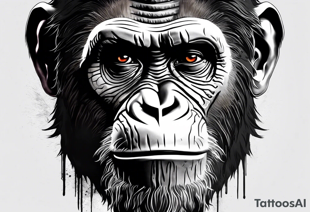 Caesar from the movie planet of the apes tattoo idea