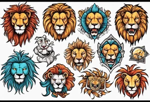 Un lion tattoo idea
