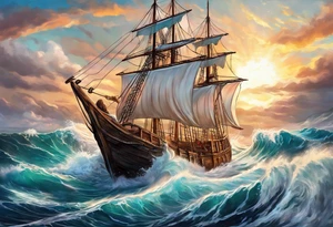 Jesus calming the sea tattoo idea