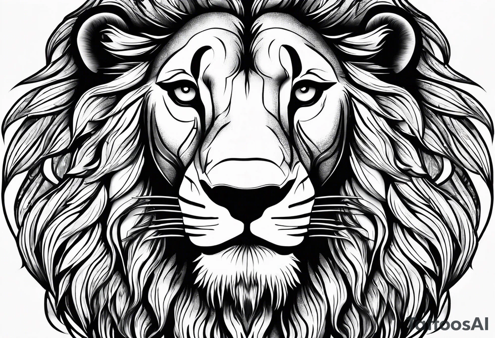 I am the lion and my wife and 2 childrens are aries tattoo idea