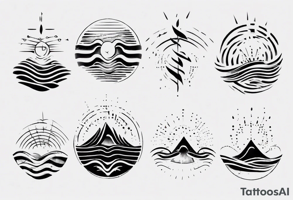 God is in the soundwaves, clean, small tattoo idea