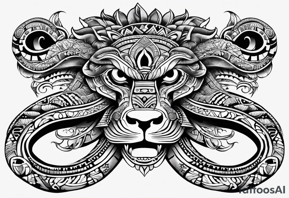 Aztec snake tattoo idea