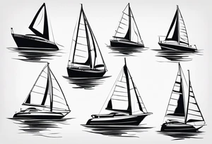 yachts tattoo idea