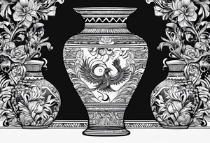 drawing ancient vase tattoo idea