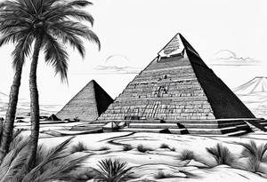Egyptian pyramids destroyed tattoo idea